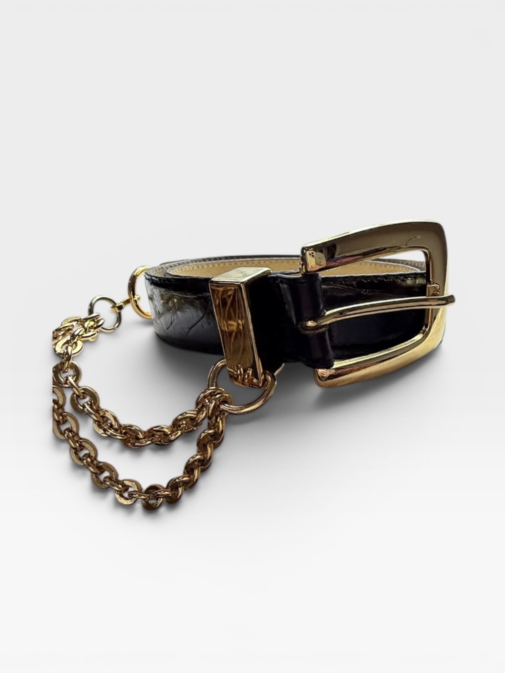 Vintage First Issue Belt with Chain Link Gold Detailing